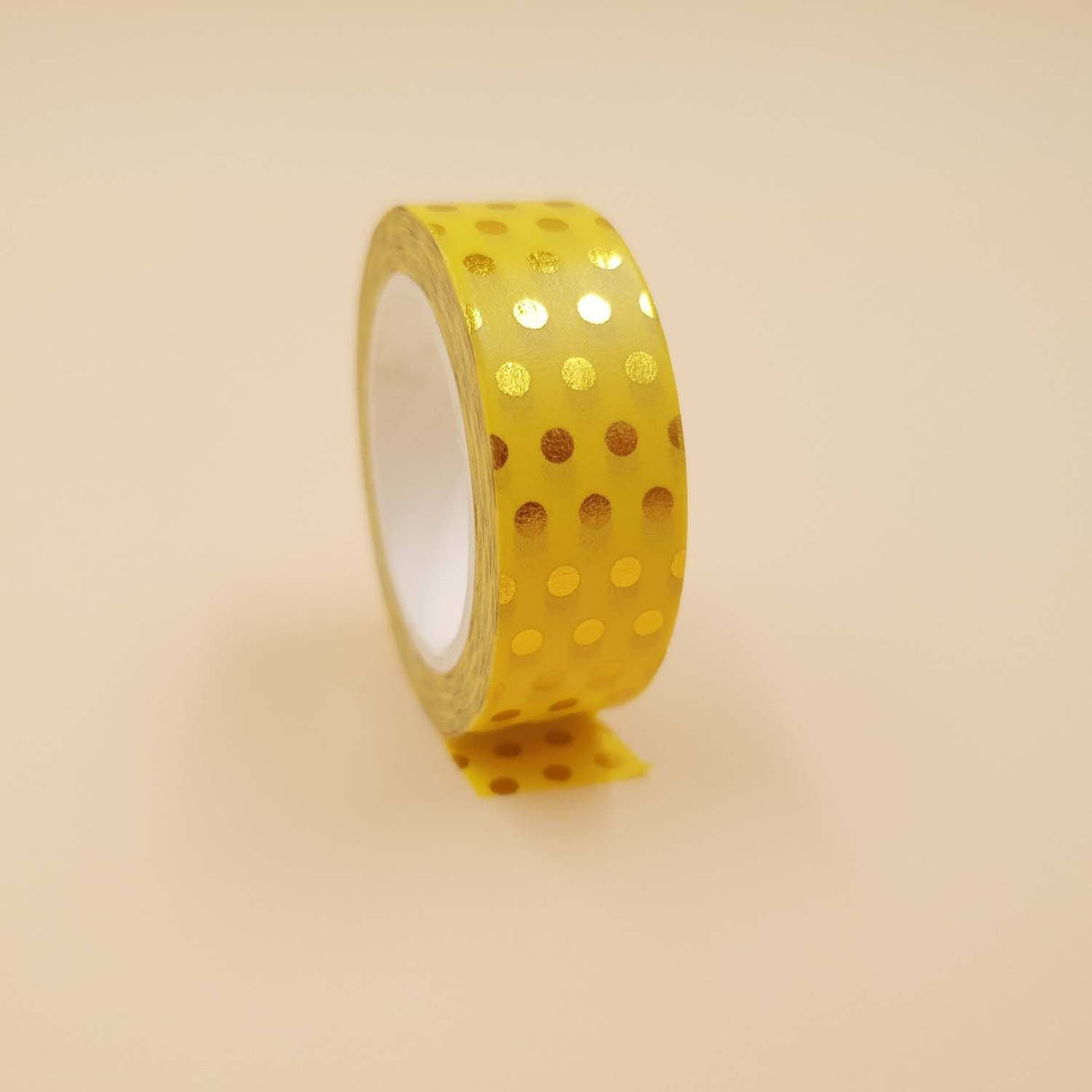 Banda Washi - Galbena Model Buline Aurii Paperie.ro