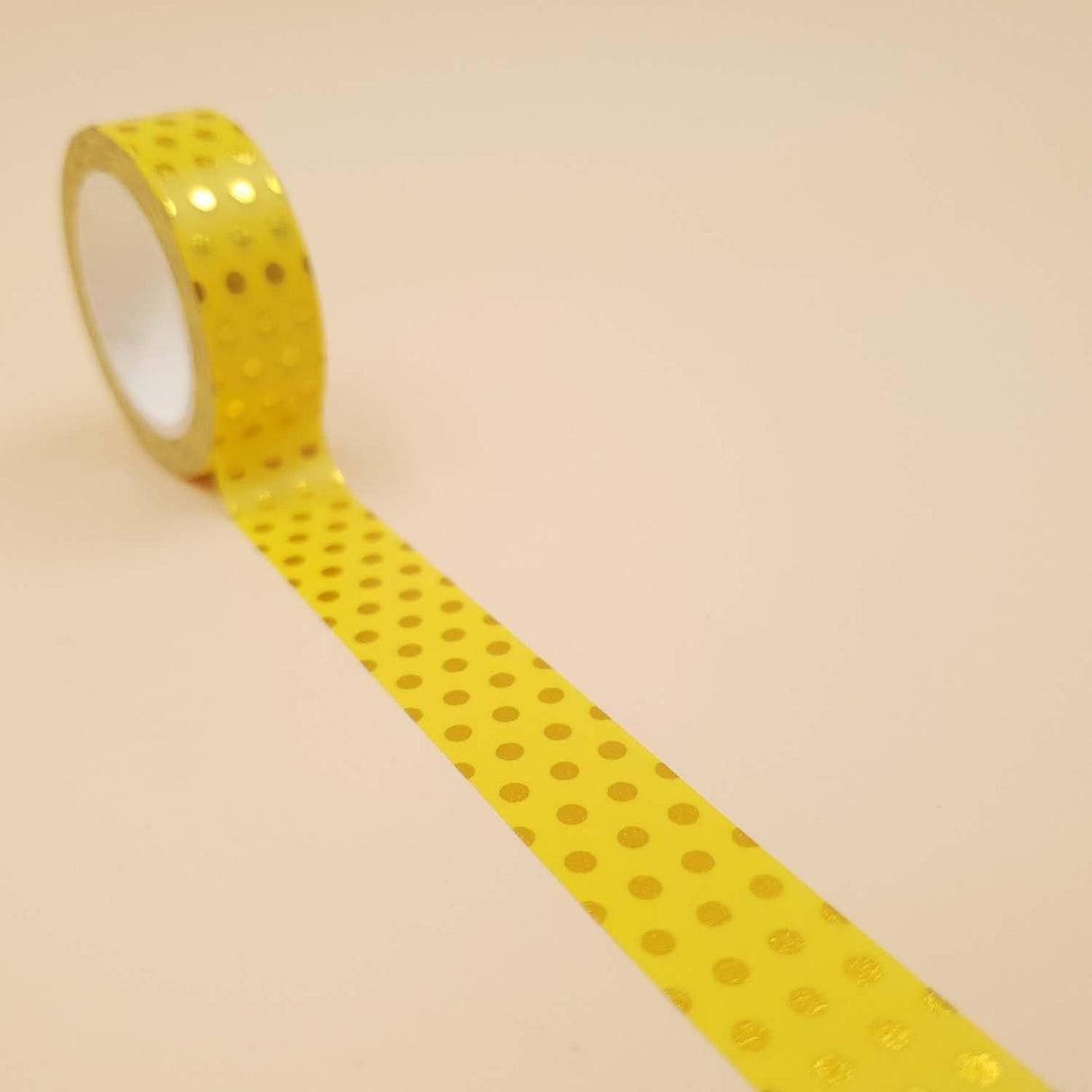 Banda Washi - Galbena Model Buline Aurii Paperie.ro