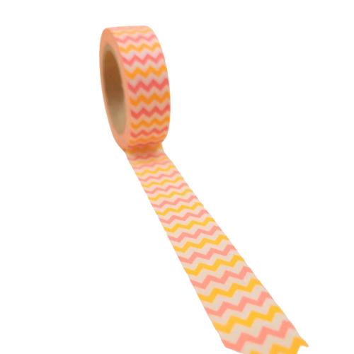 Banda Washi - Roz Model Dungi Albe/Galbene Banda Washi Paperie.ro