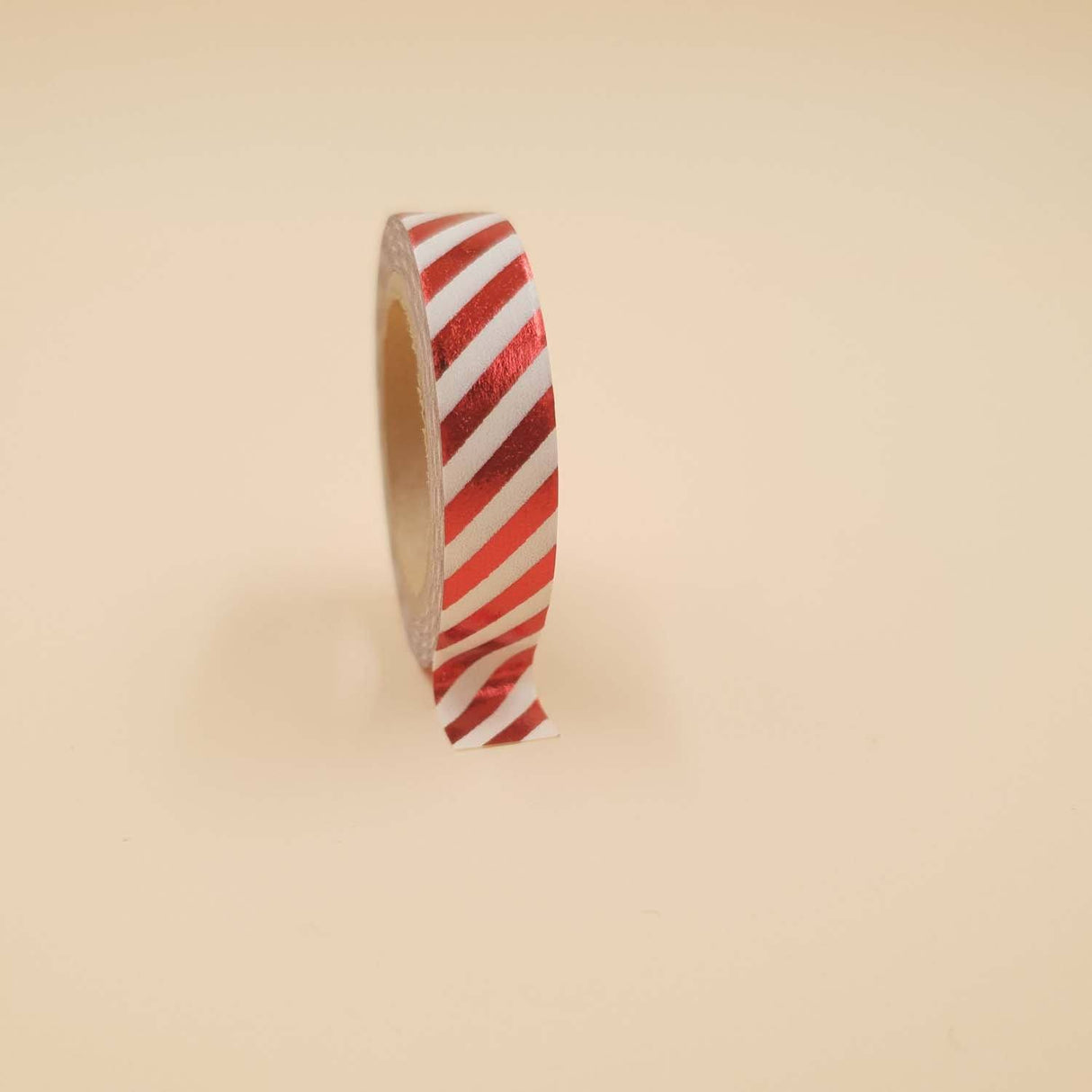 Banda Washi - Alba Model Dungi Rosu Metalizat Paperie.ro