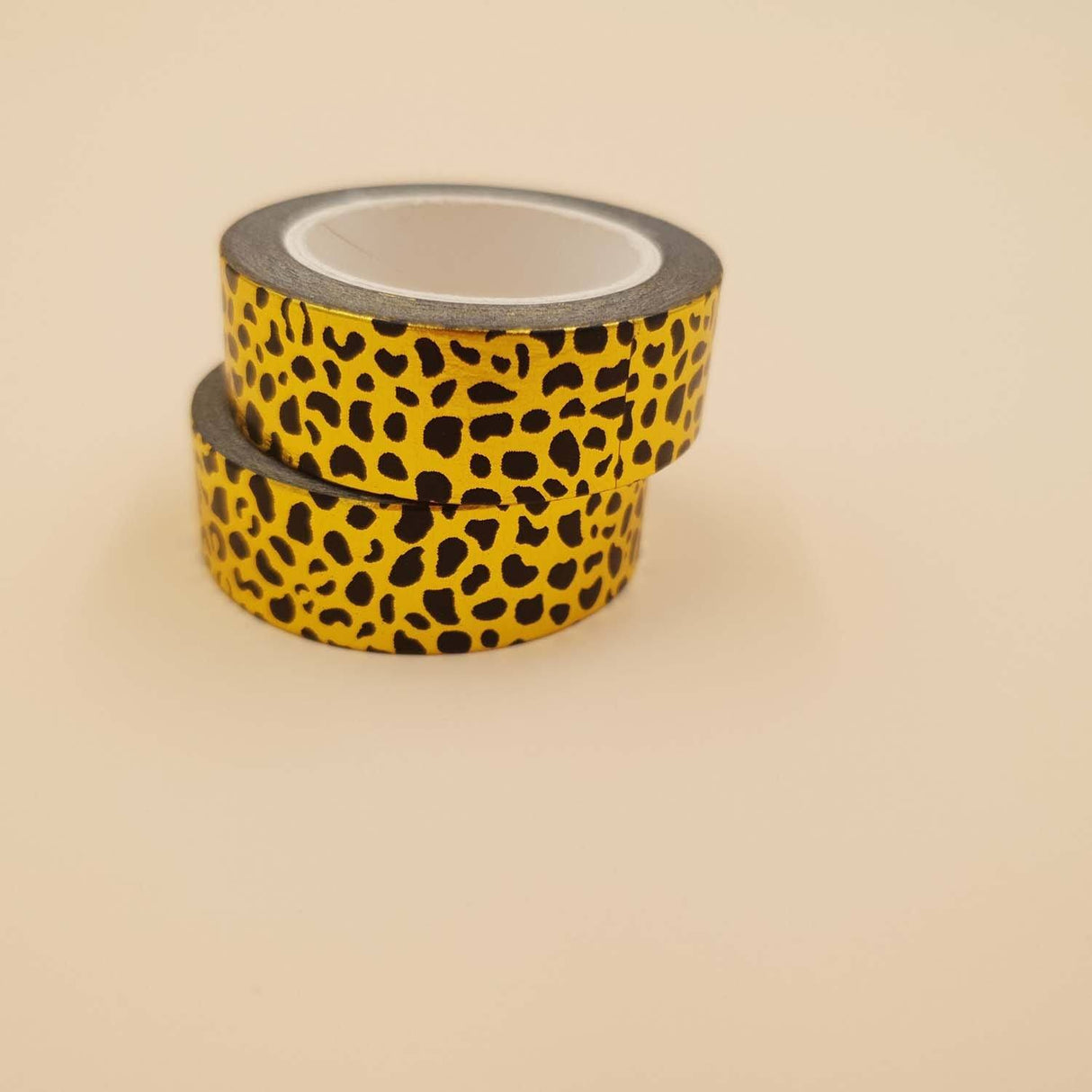 Banda Washi - Auriu Model Pete Negre Paperie.ro