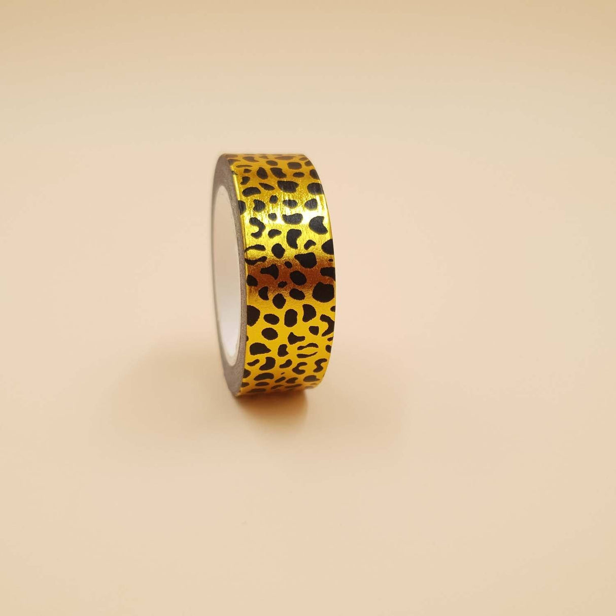 Banda Washi - Auriu Model Pete Negre Paperie.ro