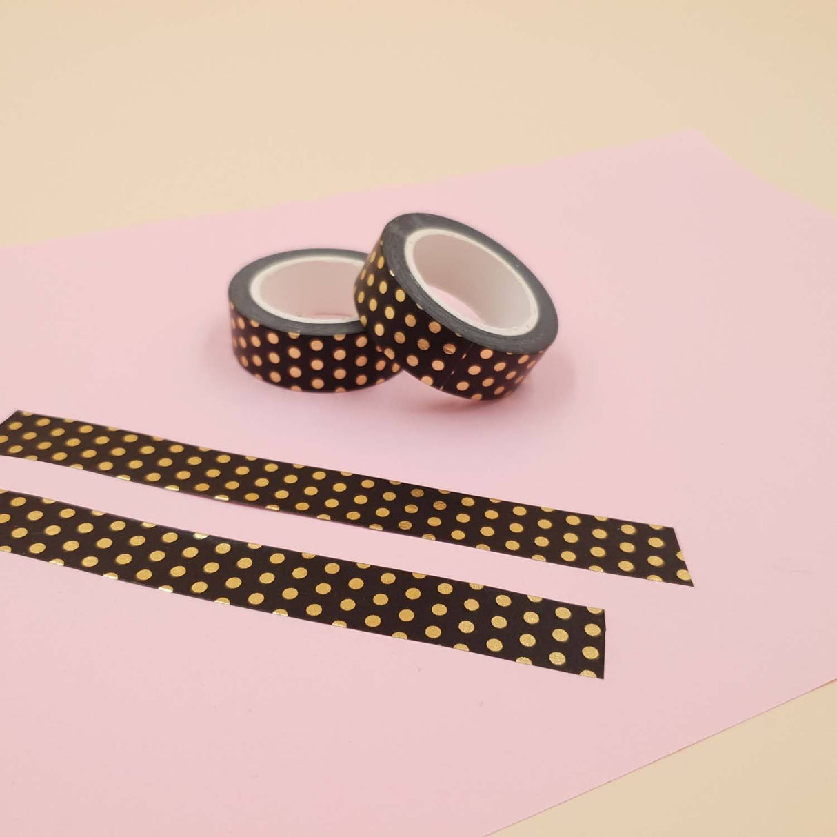 Banda Washi - Neagra Model Buline Aurii Paperie.ro