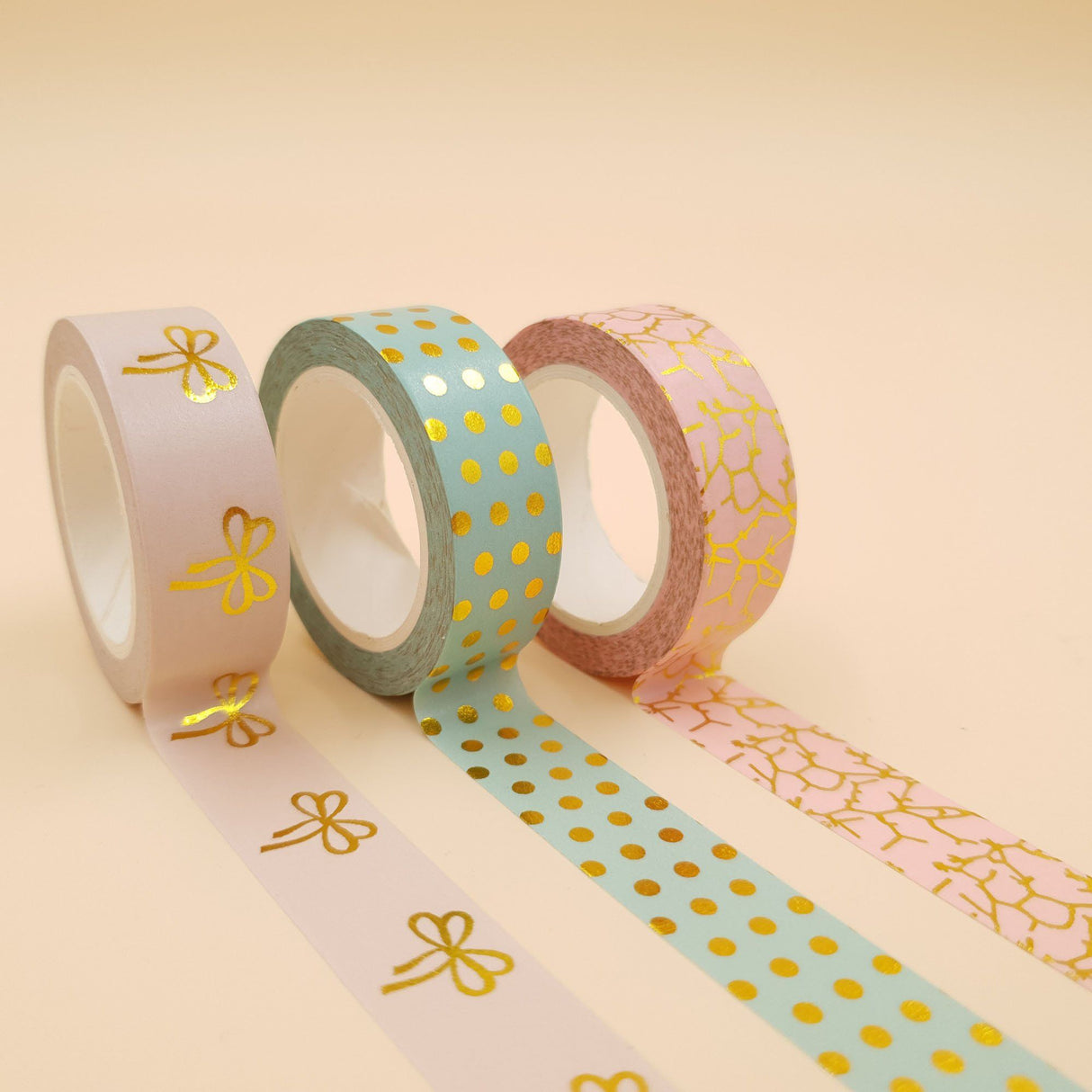 Banda Washi - Set 3 bucati Pastel Banda Washi Paperie.ro