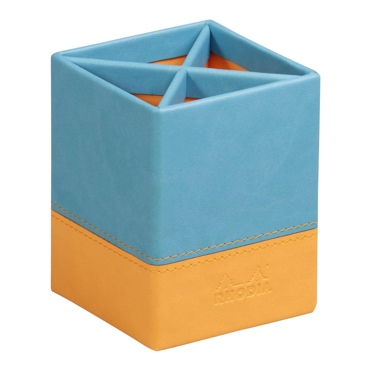 Suport de instrumente de scris Rhodia turqoaz 8x8x11cm suport instrumente de scris Rhodia