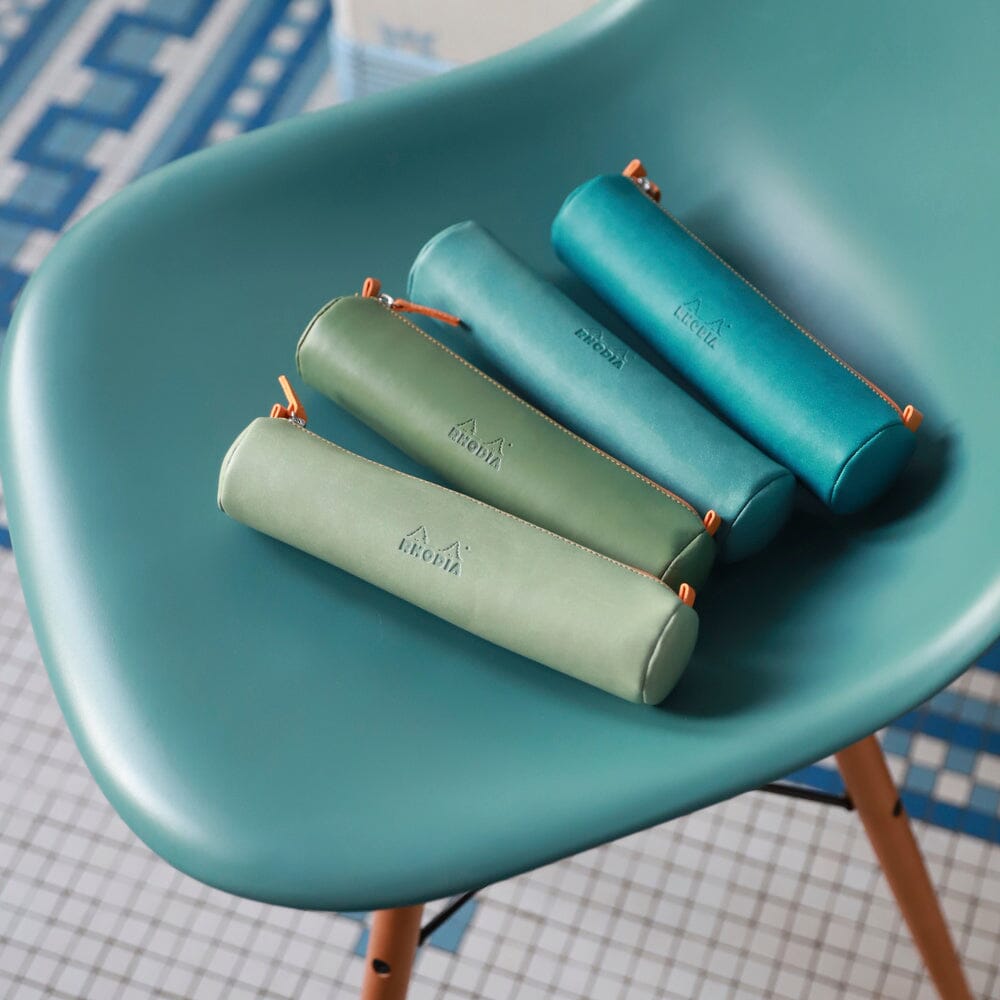 Penar Rhodiarama, rotund, imitatie piele, 5 x 21.5 x 5 cm, Peacock Penar Rhodia