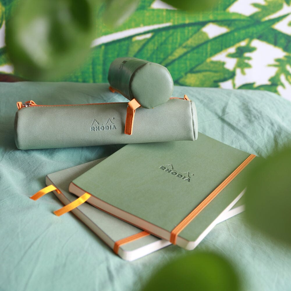 Penar Rhodiarama, rotund, imitatie piele, 5 x 21.5 x 5 cm, Peacock Penar Rhodia