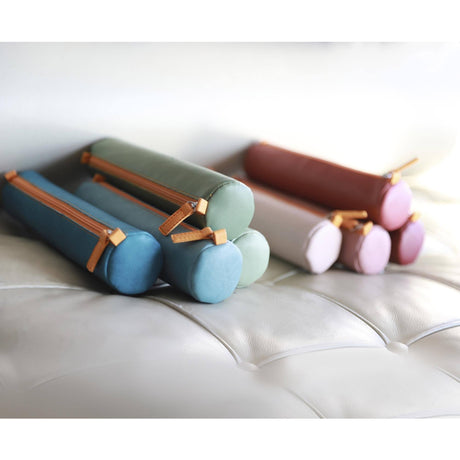 Penar Rhodiarama rotund din piele vegana verde de padure Penar Rhodia