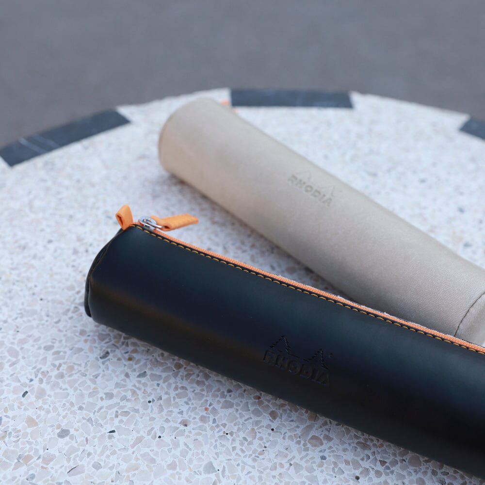 Penar Rhodiarama, rotund, imitatie piele, 5 x 21.5 x 5 cm, Midnight Penar Rhodia