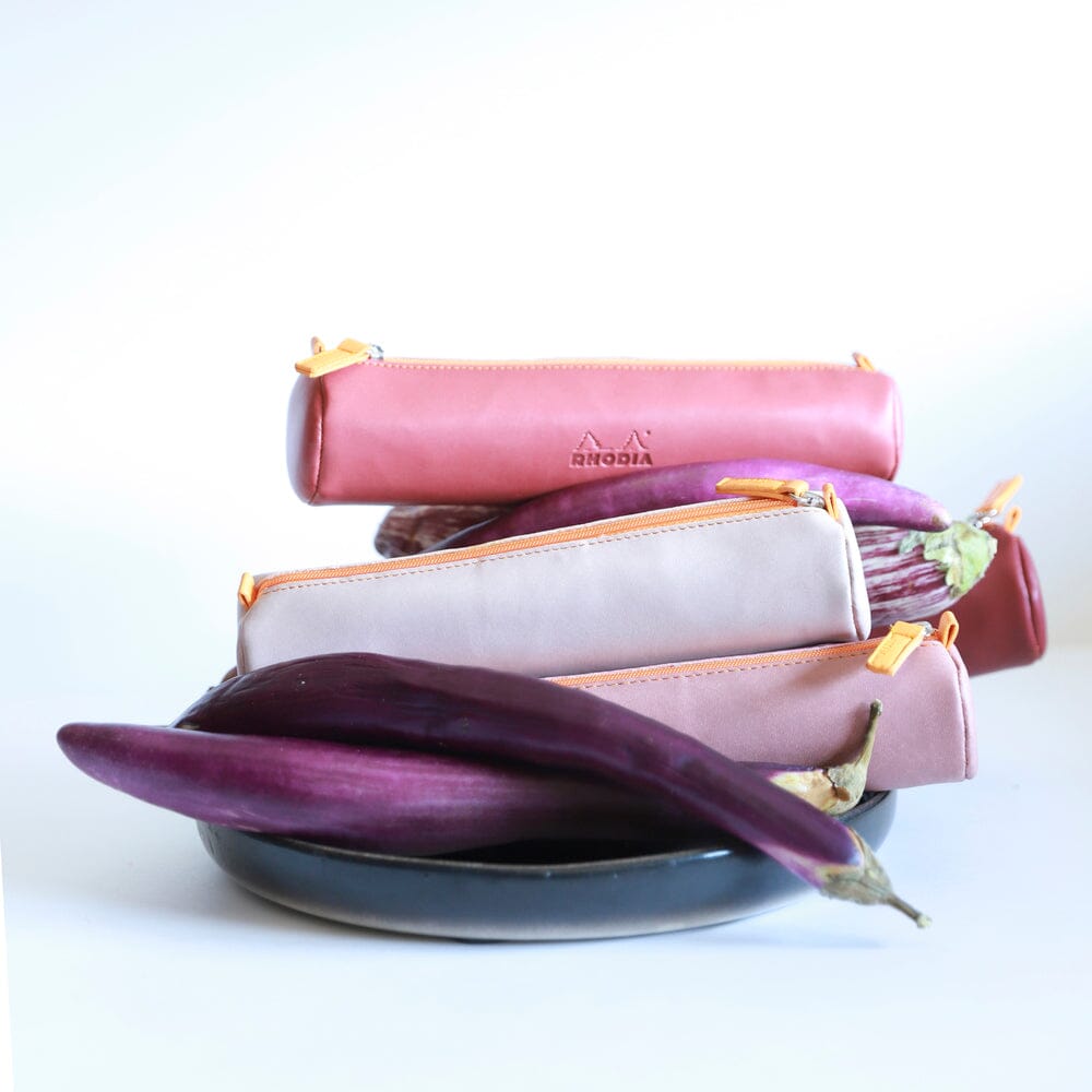 Penar Rhodiarama, rotund, imitatie piele, 5 x 21.5 x 5 cm, Fuchsia Penar Rhodia