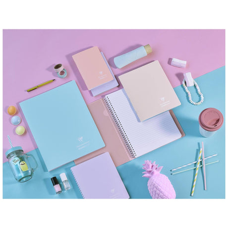 Caiet Koverbook Blush A5 Pastel Clairefontaine, liniat, Mint/Powder pink, 80 file Caiet Clairefontaine