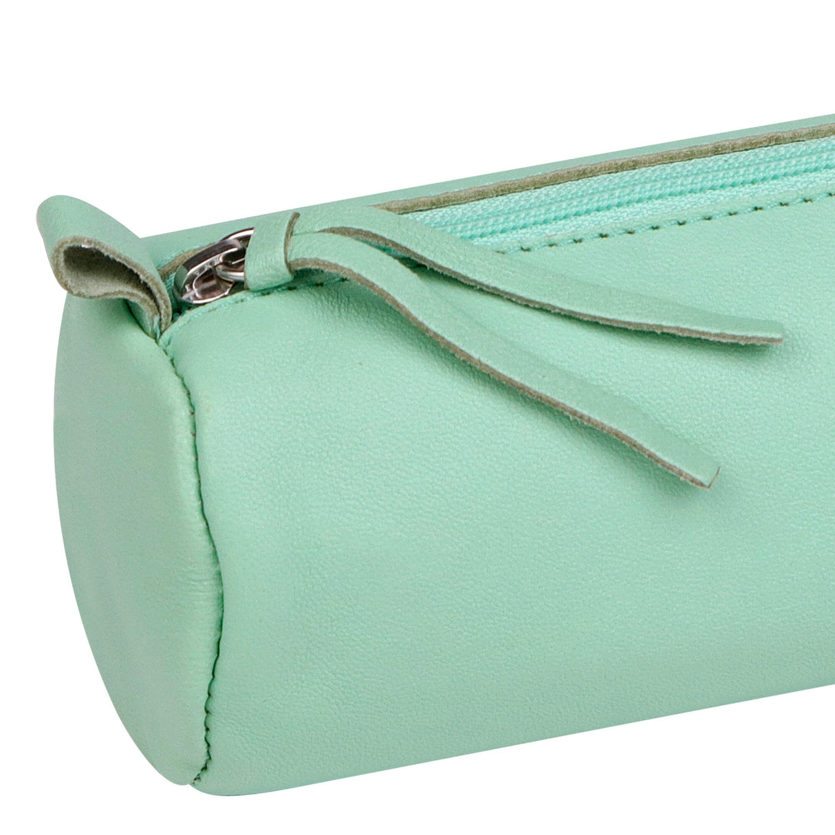 Penar Rhodiarama, rotund, piele naturala, 5.5 x 22 x 5.5 cm, Pistachio Green Penar Rhodia