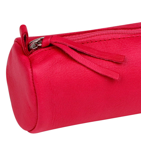 Penar Rhodiarama, rotund, piele naturala, 5.5 x 22 x 5.5 cm, Raspberry Penar Rhodia