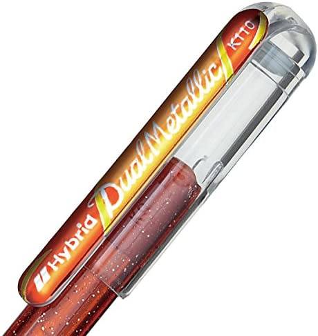 Roller cu Gel Pentel Hybrid Duo vopsea metalizata+gel 4 culori/set ROLLERE CU GEL Pentel