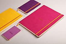 Agenda A5 160 pagini Rhodia galben inchis, dictando, coperta flexibila Agenda Rhodia