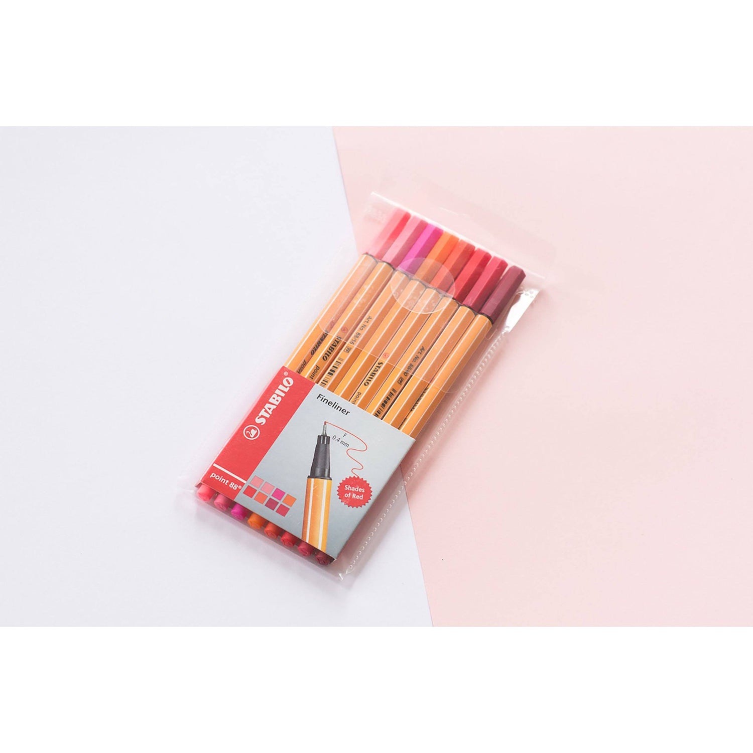 Fineliner Stabilo Point 88 Nuante de rosu 8 culori/set Fineliner Stabilo