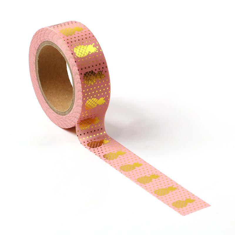 Banda Washi - Roz Model Ananas Banda Washi Paperie.ro