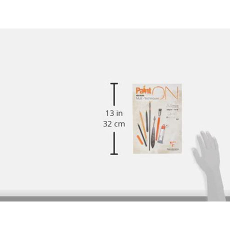 Caiet desen/pictura Clairefontaine Paint'On A4, 40coli albe de 250g Clairefontaine