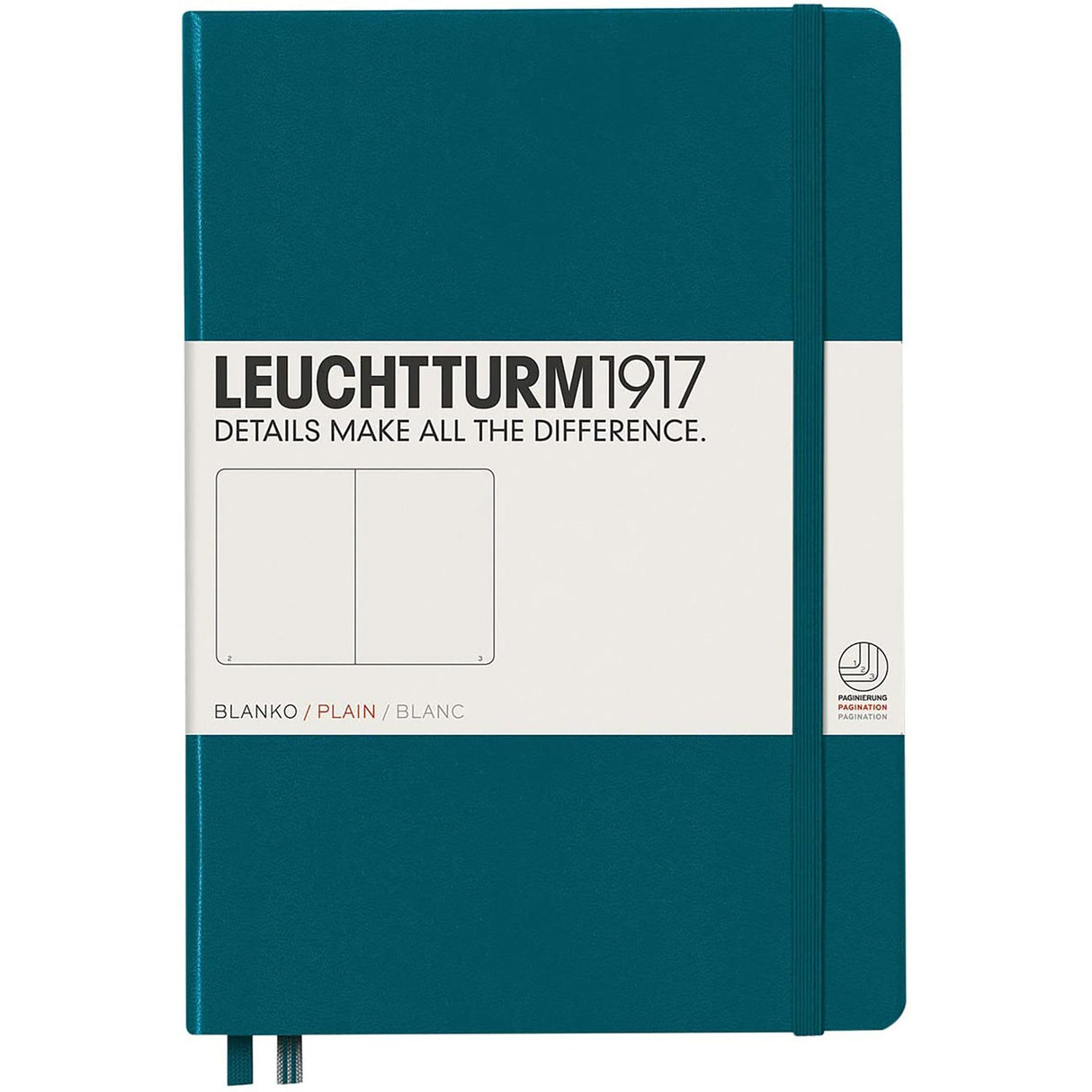 Caiet Leuchtturm1917 , A5, cartonat, 251 pg, foi veline, verde Pacific Agenda Leuchtturm Leuchtturm 1917