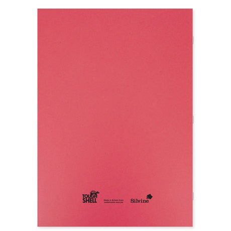 Caiet Silvine A4+. Contine 40 de file dictando, 75g/mp, cu margine de 8mm si o coperta laminata, pentru rezistenta, rosie Caiet Paperie.ro