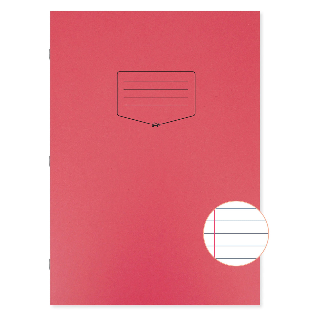 Caiet Silvine A4+. Contine 40 de file dictando, 75g/mp, cu margine de 8mm si o coperta laminata, pentru rezistenta, rosie Caiet Paperie.ro