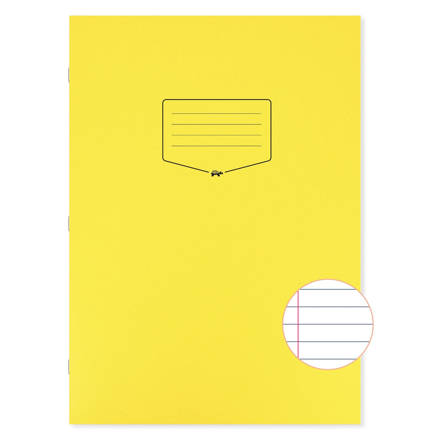 Caiet Silvine A4+. Contine 40 de file dictando, 75g/mp, cu margine de 8mm si o coperta laminata, pentru rezistenta, galbena Caiet Paperie.ro