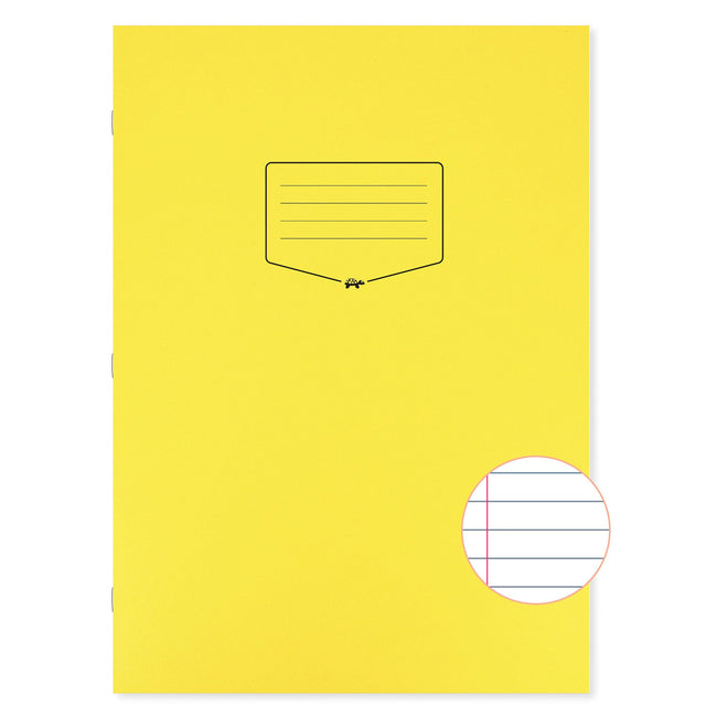 Caiet Silvine A4+. Contine 40 de file dictando, 75g/mp, cu margine de 8mm si o coperta laminata, pentru rezistenta, galbena Caiet Paperie.ro