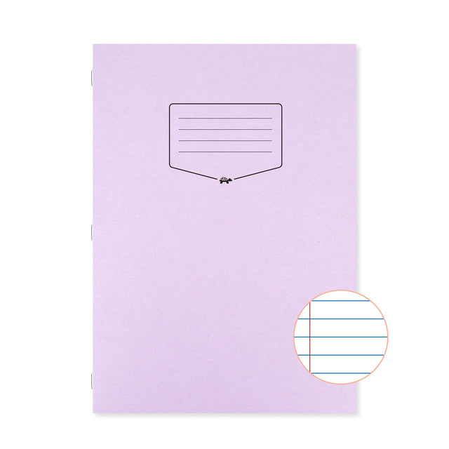 Caiet Silvine A4+. Contine 40 de file dictando, 75g/mp, cu margine de 8mm si o coperta laminata, pentru rezistenta, violet Caiet Paperie.ro