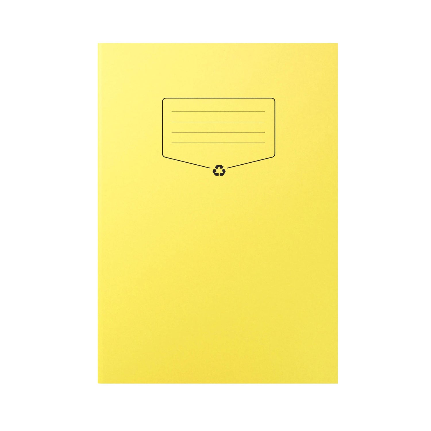 Caiet A4 studentesc din hartie reciclata Silvline 32 de file, 100% din hartie reciclata, cu margine de 8mm si coperta galbena Caiet Paperie.ro