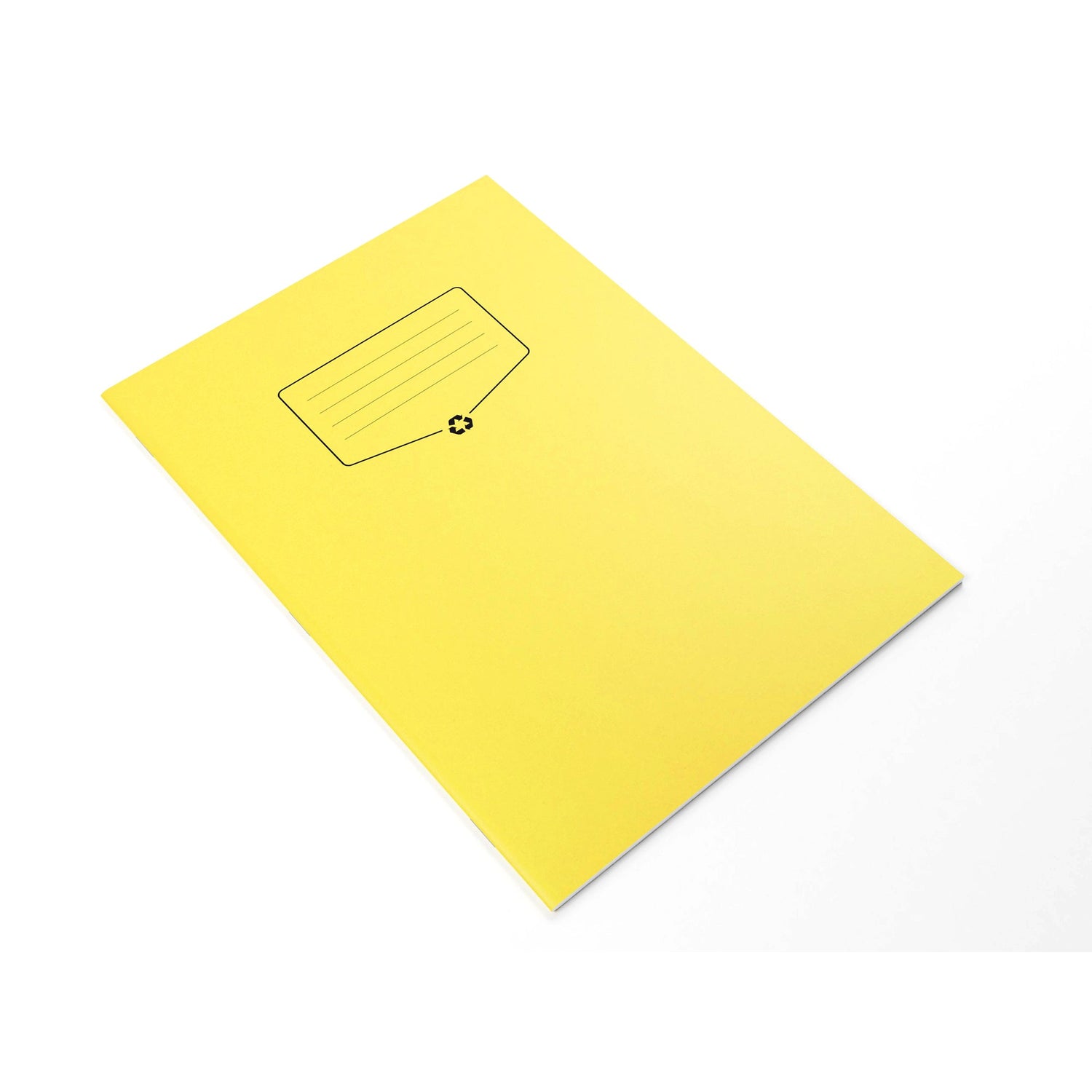 Caiet A4 studentesc din hartie reciclata Silvline 32 de file, 100% din hartie reciclata, cu margine de 8mm si coperta galbena Caiet Paperie.ro