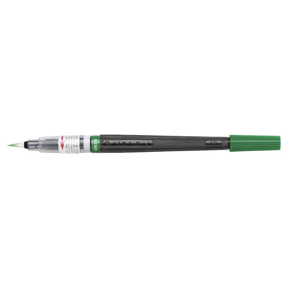 Pensula Pentel colorata verde Paperie.ro