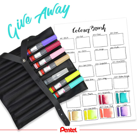 Pensula Pentel colorata gri Paperie.ro