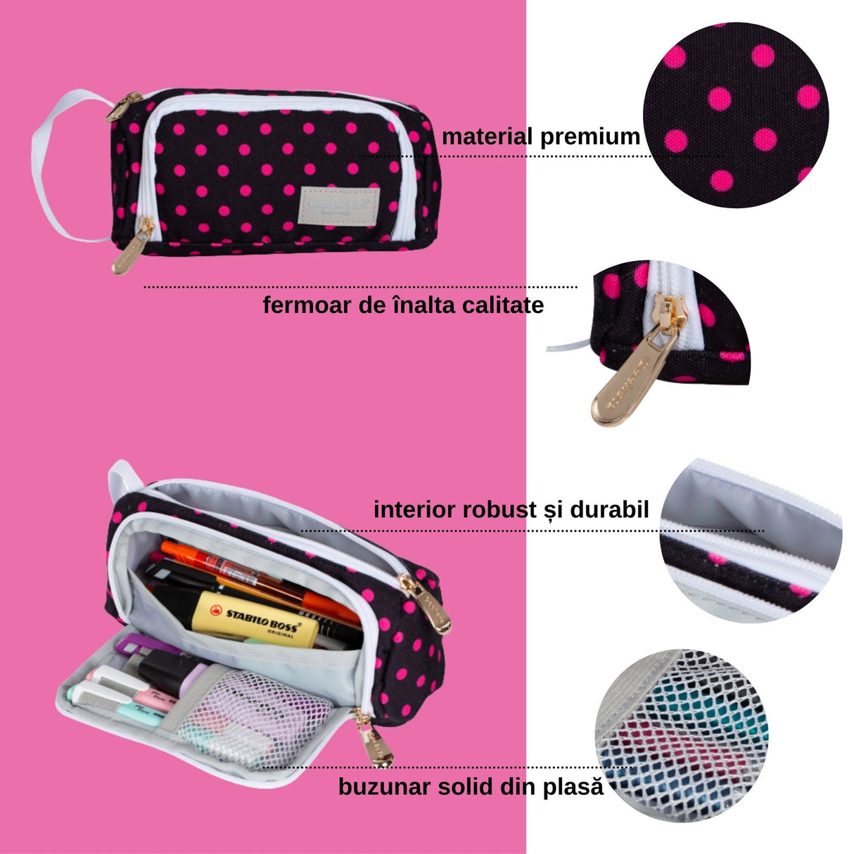 Penar Geeksta Design 4 Negru/buline roz Penar Geeksta