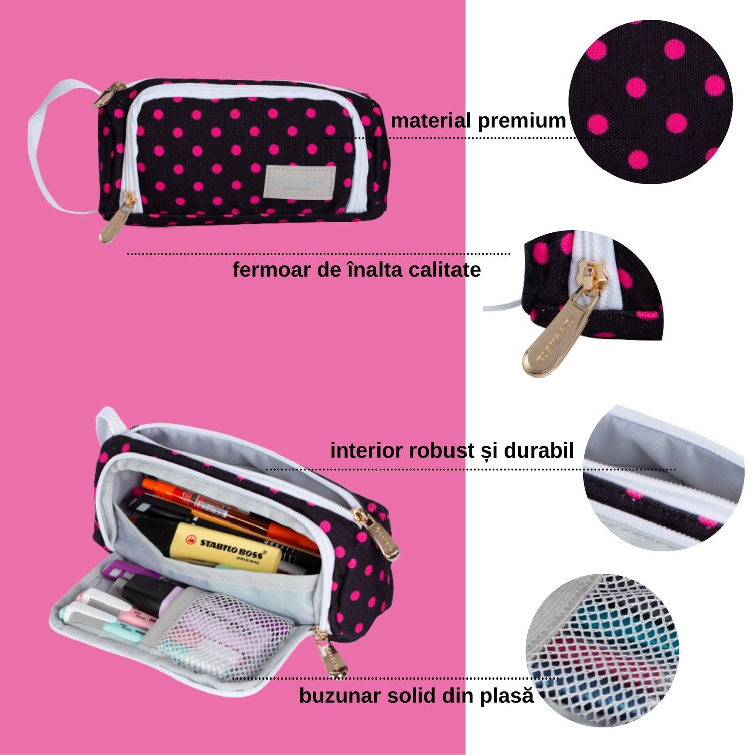 Penar Geeksta Design 4 Negru/buline roz Penar Geeksta