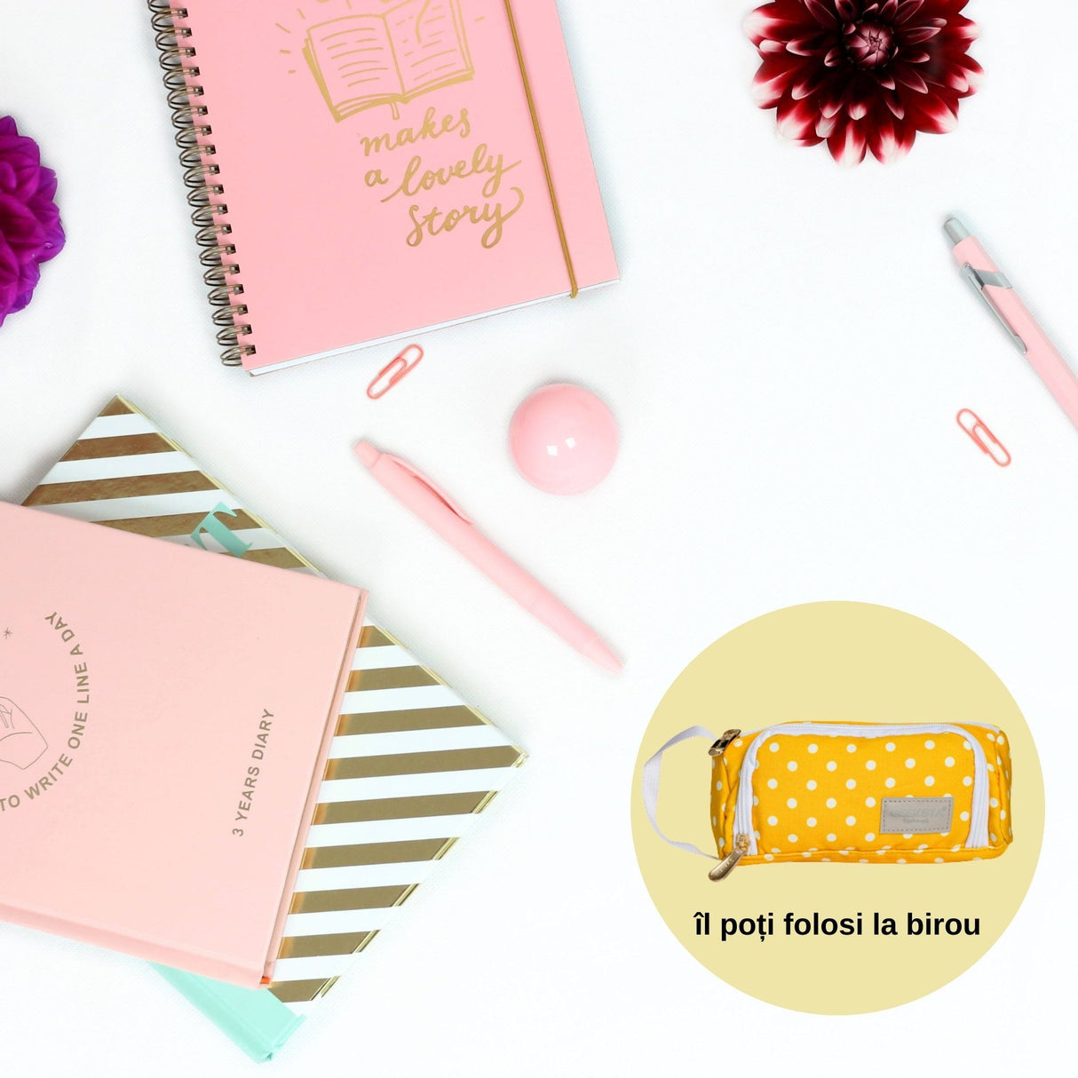 Penar Geeksta Design 9 Galben/buline albe Penar Geeksta