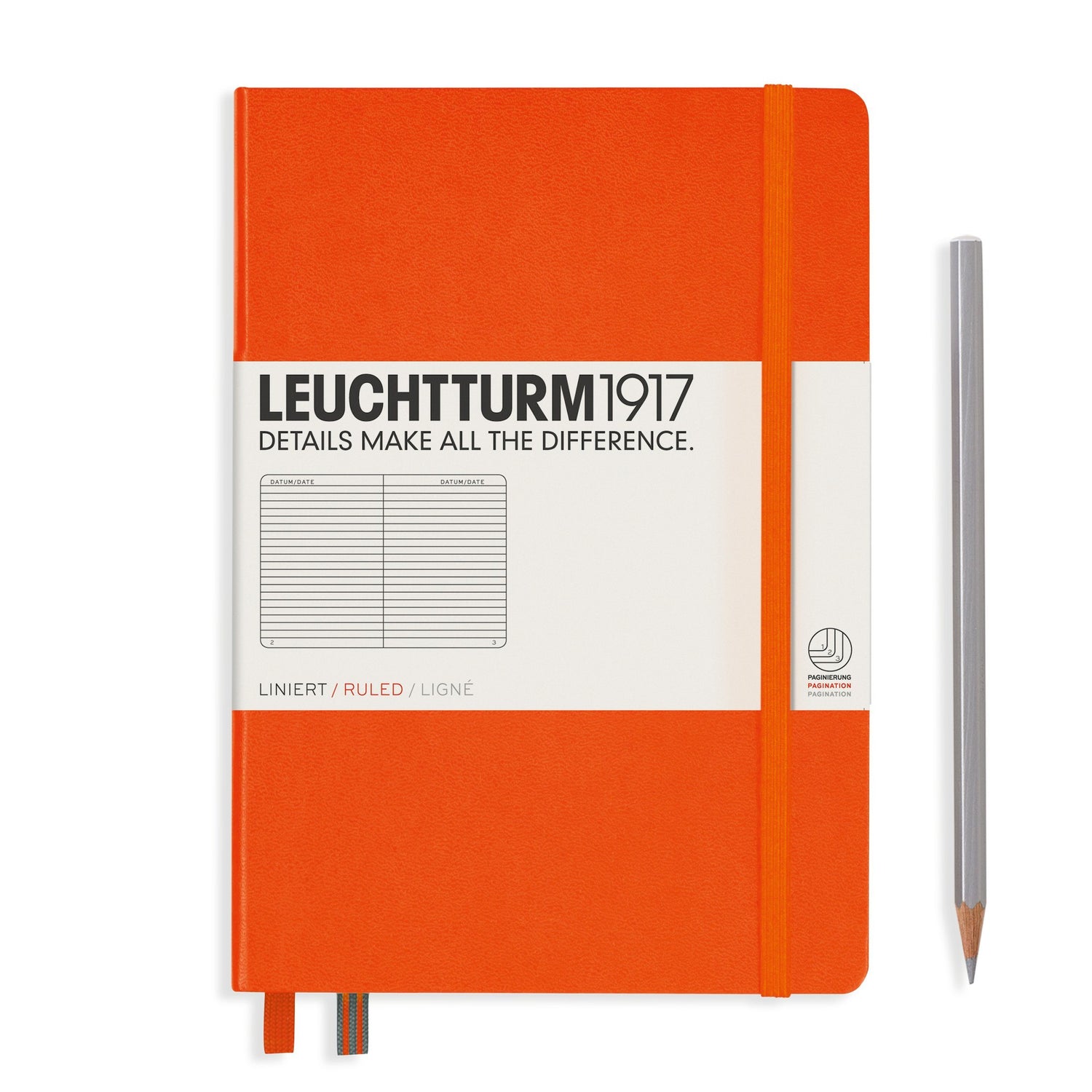 Agenda Dictando A5 Clasic - Portocaliu, 251 pagini A5, dictando, hardcover Leuchtturm 1917