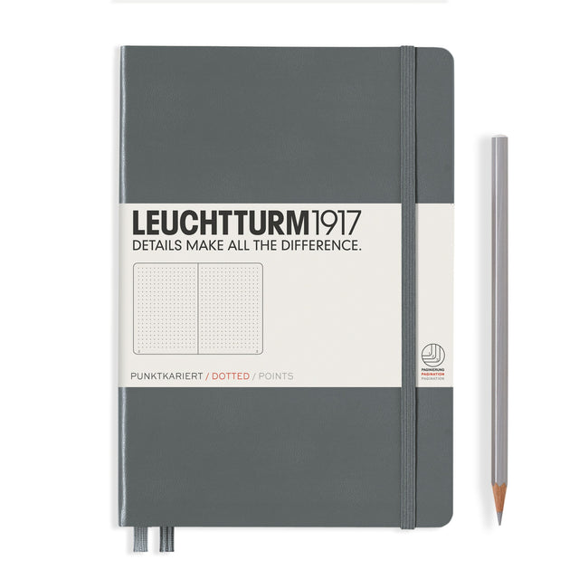 Agenda Dictando A5 Clasic - Antracit, 251 pagini A5, dictando, hardcover Leuchtturm 1917
