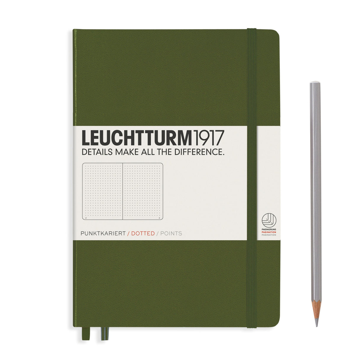 Caiet Bujo A5 Classic - Army, 251 pagini BUJO Leuchtturm 1917