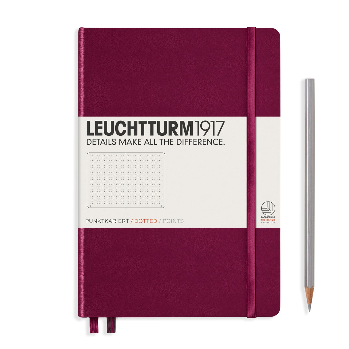 Agenda Blank A5 Clasic - Port Red, 251 pagini BUJO Leuchtturm 1917