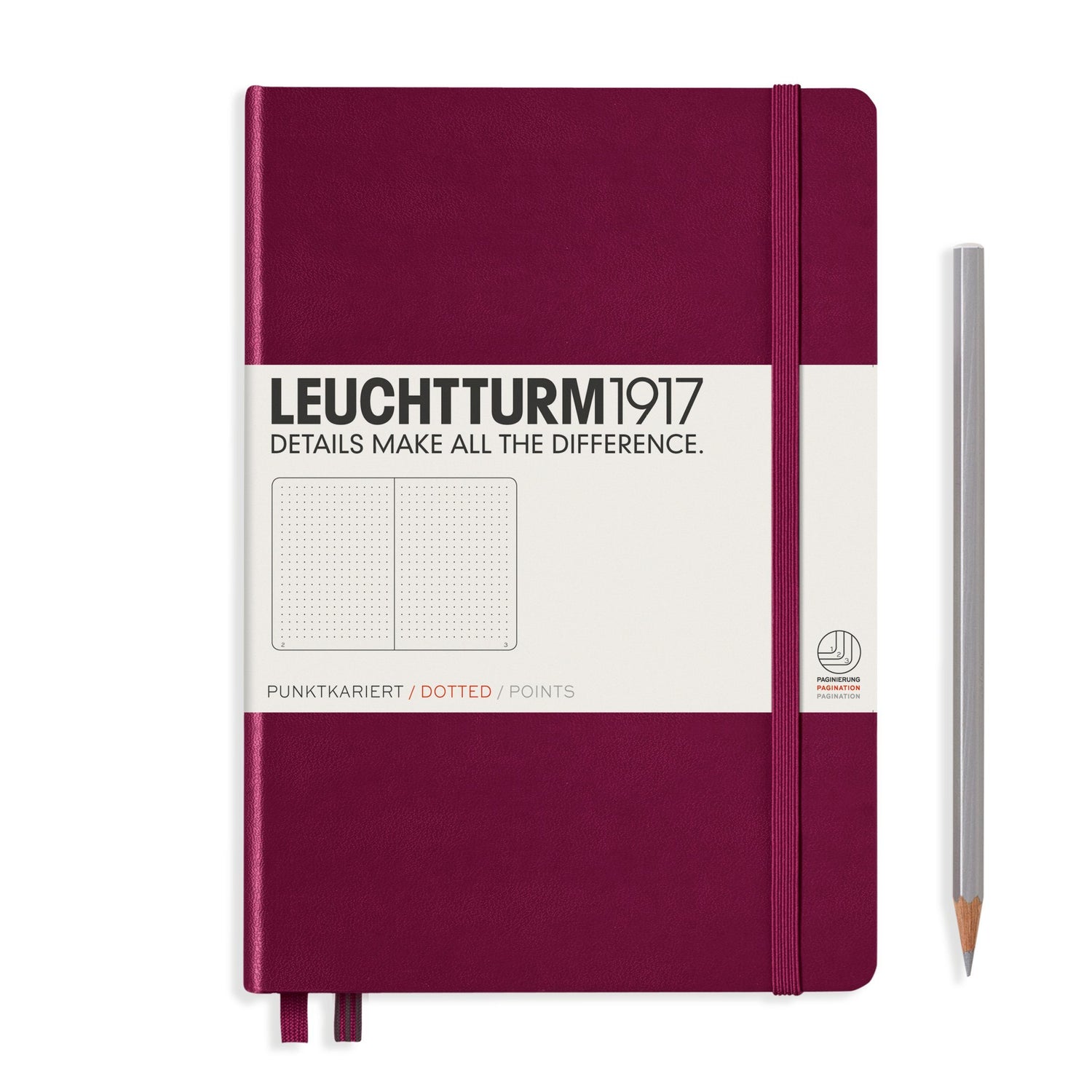Agenda Dictando A5 Clasic - Port Red, 251 pagini BUJO Leuchtturm 1917