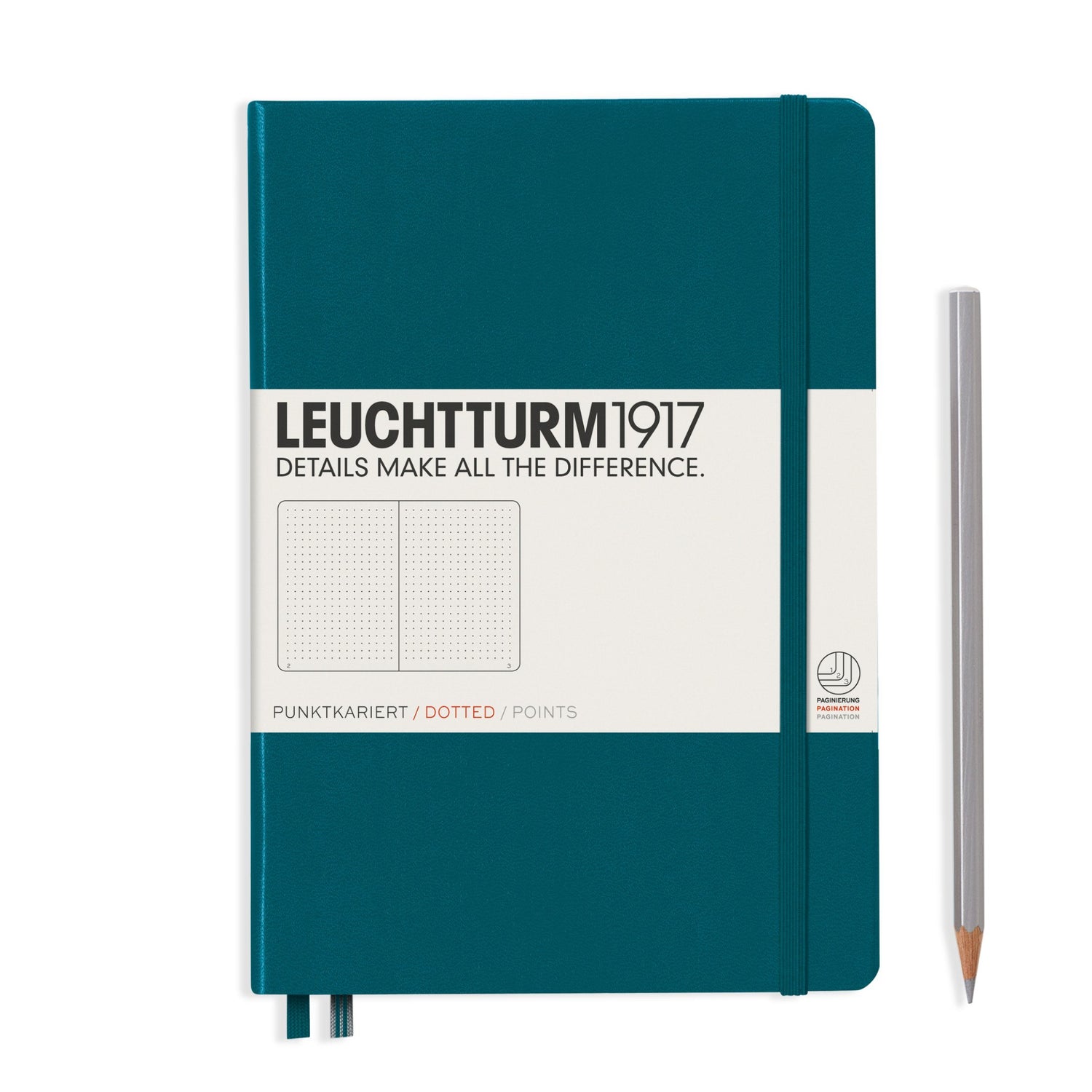 Agenda Mate A5 Clasic - Pacific Green, 251 pagini A5, mate, hardcover Leuchtturm 1917