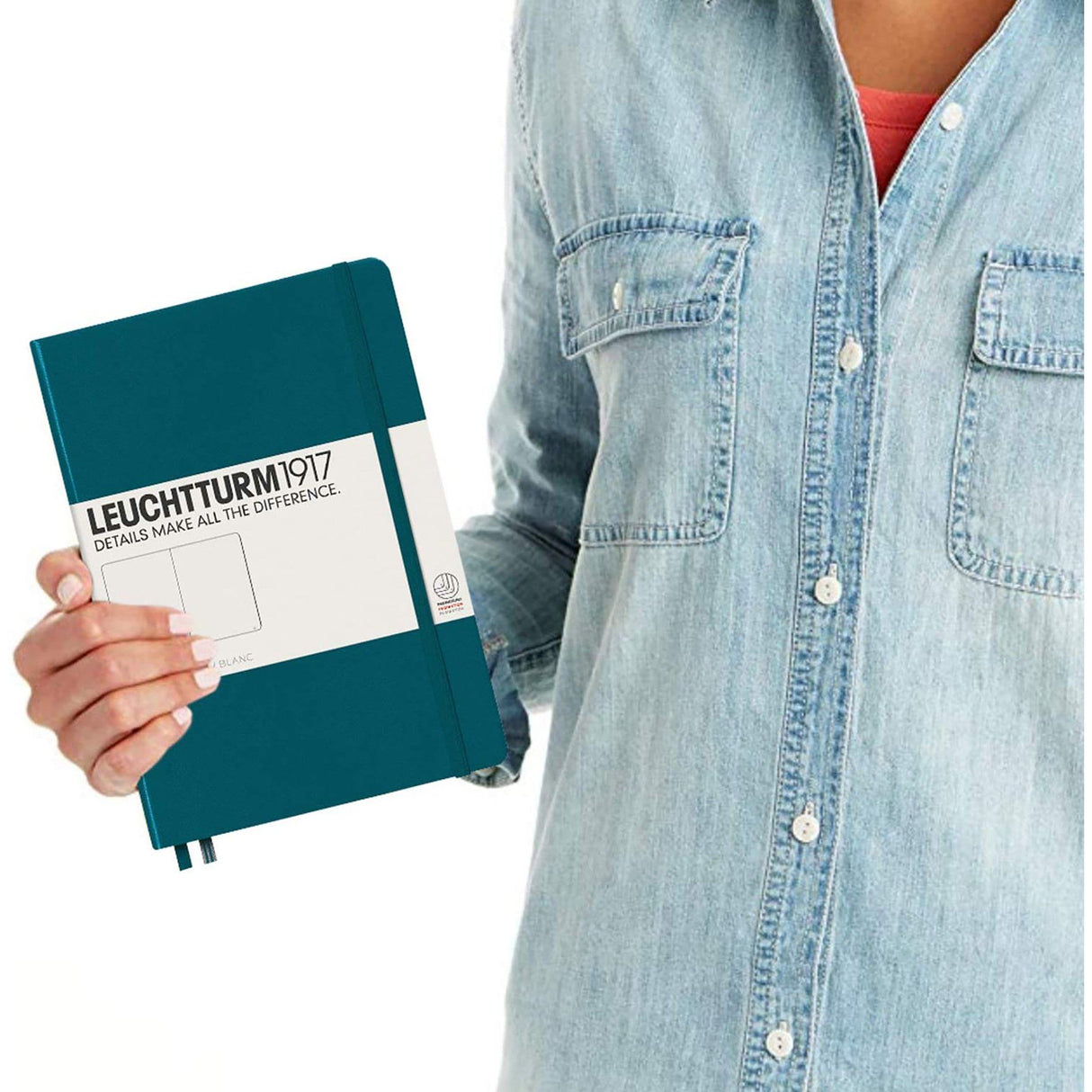 Caiet Leuchtturm1917 , A5, cartonat, 251 pg, foi veline, verde Pacific Agenda Leuchtturm Leuchtturm 1917