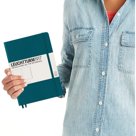 Caiet Leuchtturm1917 , A5, cartonat, 251 pg, foi veline, verde Pacific Agenda Leuchtturm Leuchtturm 1917