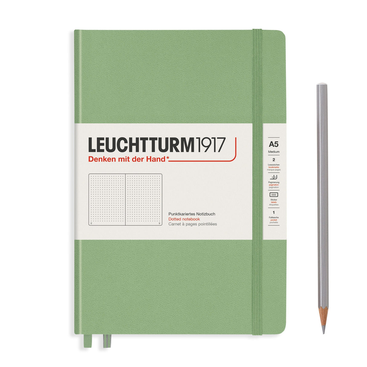 Caiet Bujo A5 Classic - Sage, 251 pagini BUJO Leuchtturm 1917