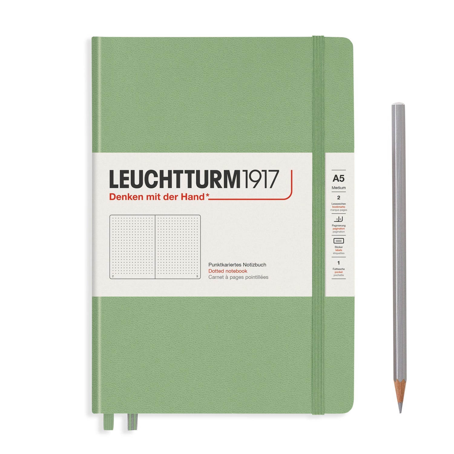 Caiet Bujo A5 Classic - Sage, 251 pagini BUJO Leuchtturm 1917