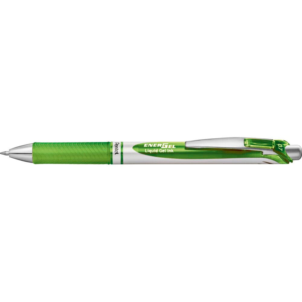 Roller cu gel Pentel EnerGel, BL77, 0.7 mm, cu mecanism, verde lime Rollere cu gel Pentel