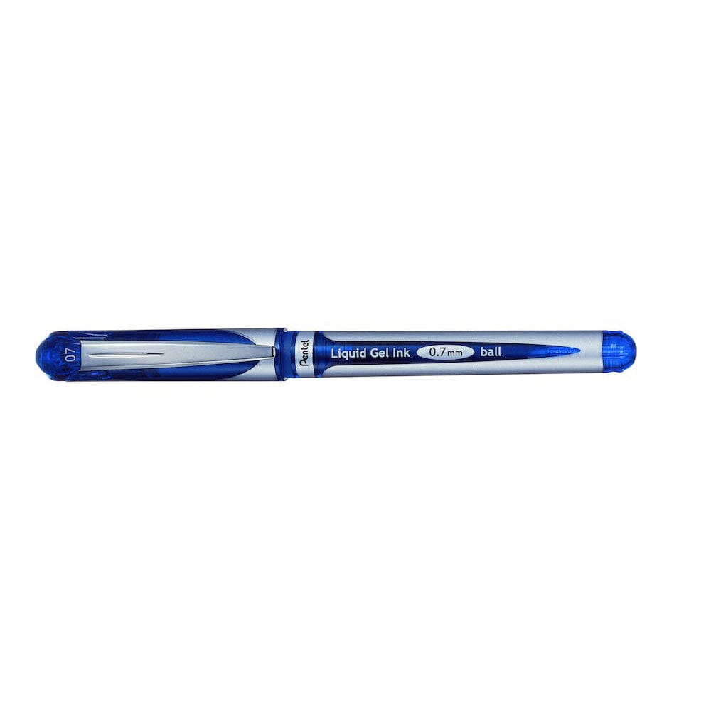 Roller cu gel Pentel EnerGel, BL57, 0.7 mm, fara mecanism, albastru Rollere cu gel Pentel