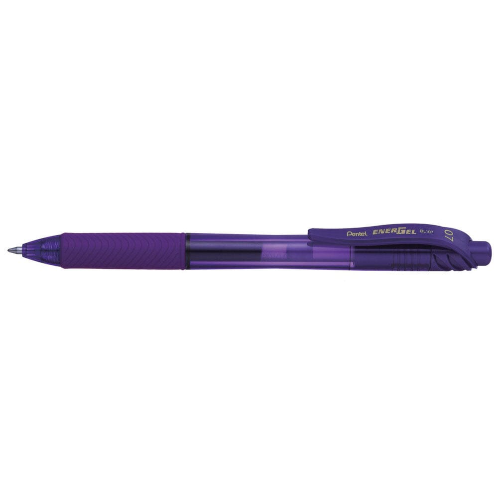 Roller cu gel Pentel EnerGel X, BL107, 0.7 mm, cu mecanism, violet Rollere cu gel Pentel