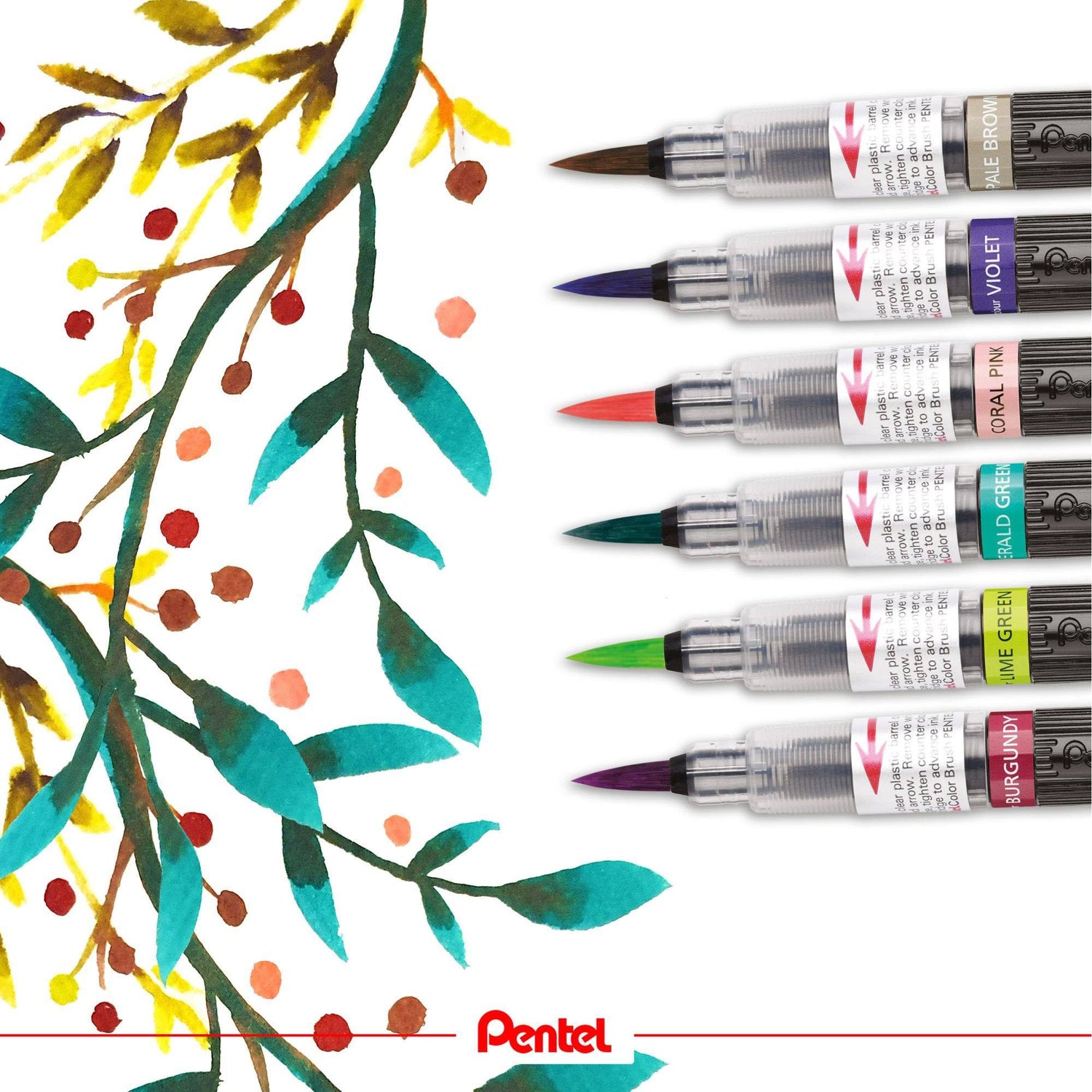 Pensula Pentel colorata violet Paperie.ro