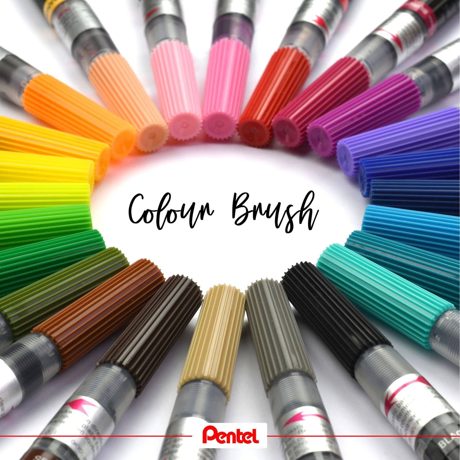 Pensula Pentel colorata portocaliu deschis Paperie.ro